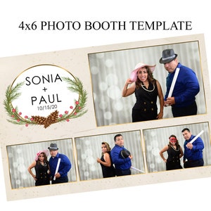 Photo booth template, 4x6 photo booth template, Holiday photo booth template, Christmas photo booth template