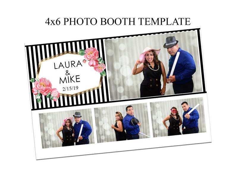 Photo booth template 4x6 wedding photo booth template XV