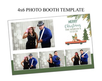 Photo booth template, 4x6 photo booth template, Holiday photo booth template, Christmas photo booth template, DSLR photo booth template