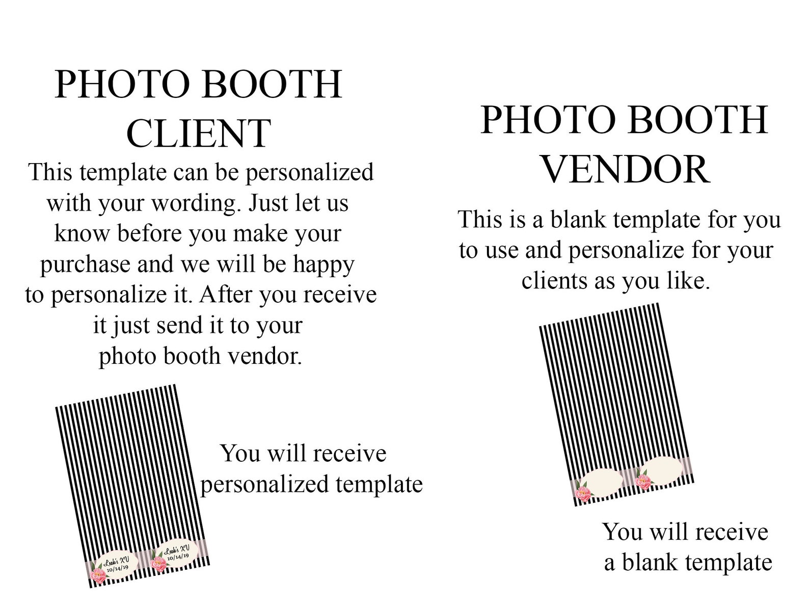 Photo Booth Template, 4x6 Photo Booth Template, Photo Booth Strips ...