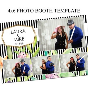 Photo booth template 4x6, Wedding photo booth template, XV photo booth template