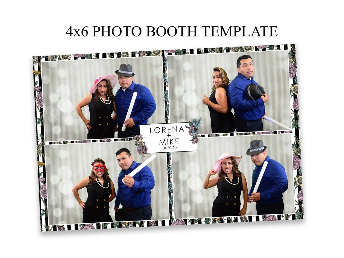 Photo Booth Template, 4x6 Photo Booth Template, Wedding Photo Booth