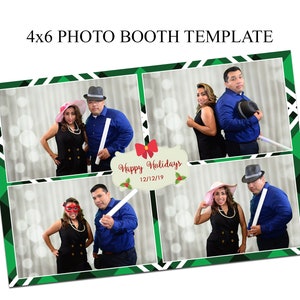 Photo booth template, 4x6 photo booth template, Holiday photo booth template, Christmas photo booth template