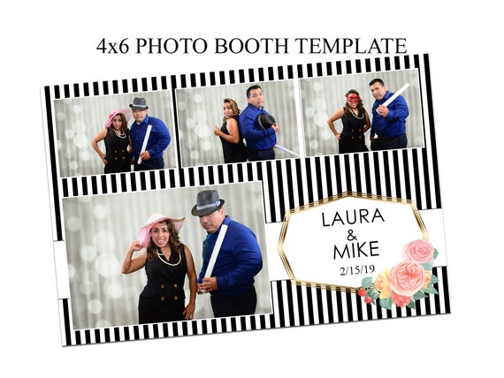 Photo Booth Template 4x6 Wedding Photo Booth Template XV | Etsy