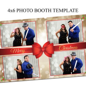 Photo booth template, 4x6 photo booth template, Holiday photo booth template, Christmas photo booth template