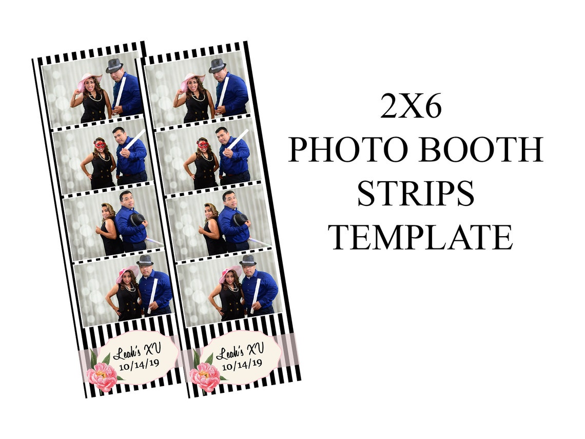 Photo Booth Template 4x6 Photo Booth Template Photo Booth Etsy