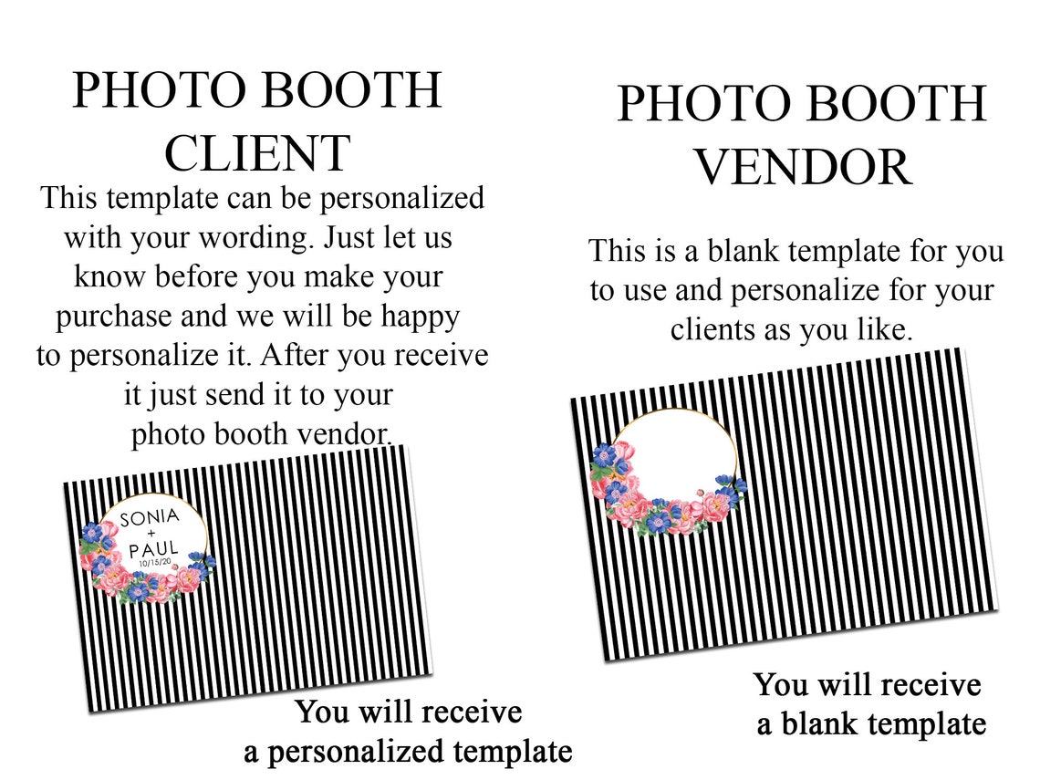 Photo Booth Template, 4x6 Photo Booth Template, Wedding Photo Booth ...