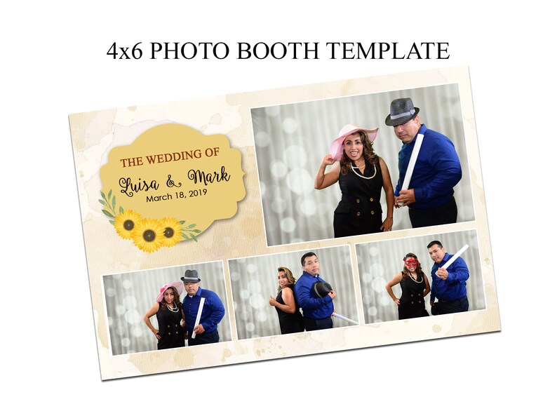 Photo Booth Template 4x6, Wedding Photo Booth Template, Party, XV Photo ...