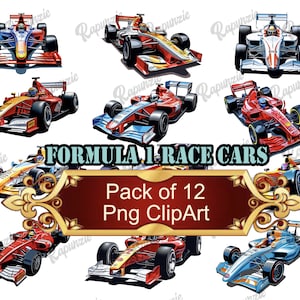 Formula 1 Race Car ClipArt Png Sublimation Design, Race Car Colors Background Png, Background Png, Digital Download