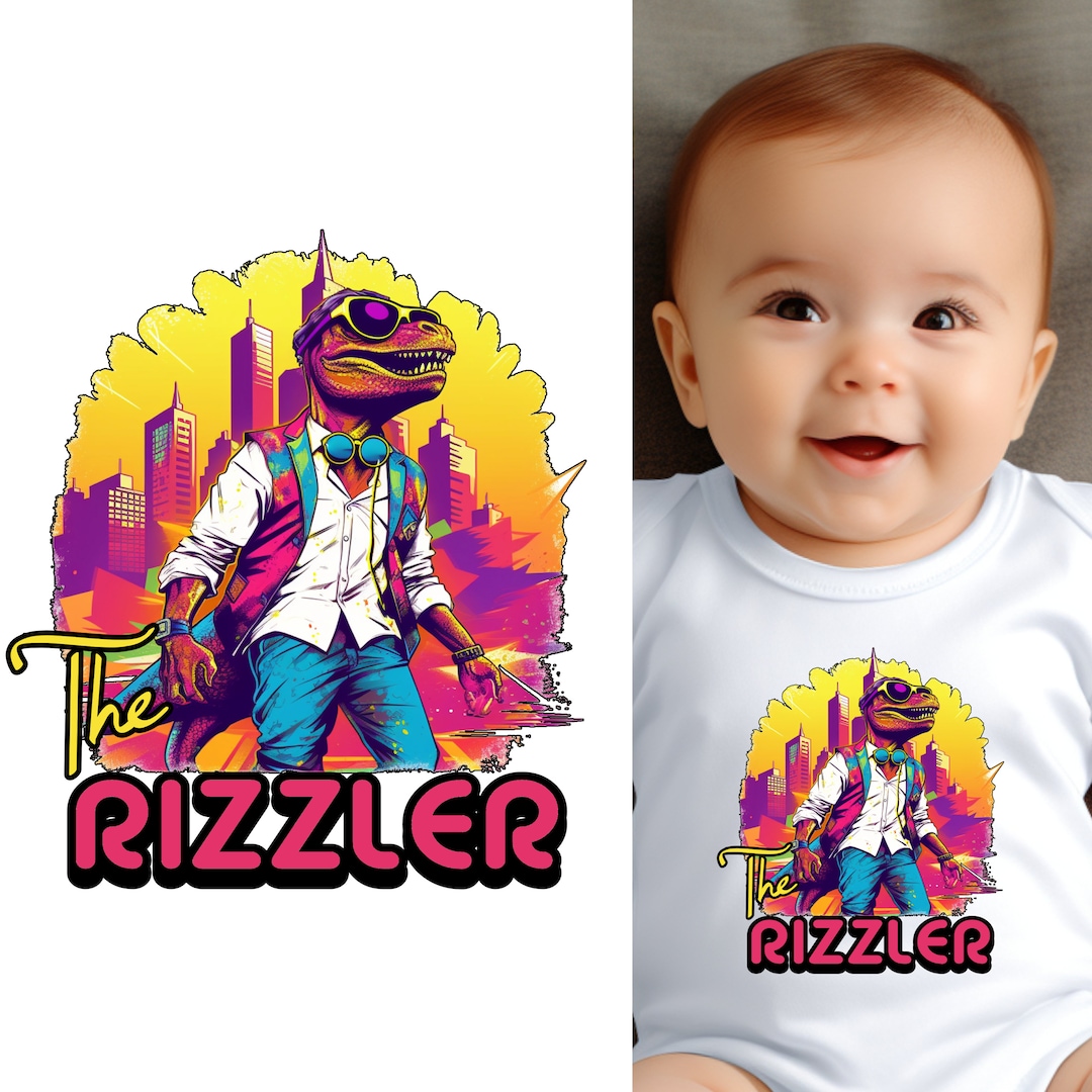The Rizzler Baby Bodysuit: Stylish Dinosaur Clothes - Etsy