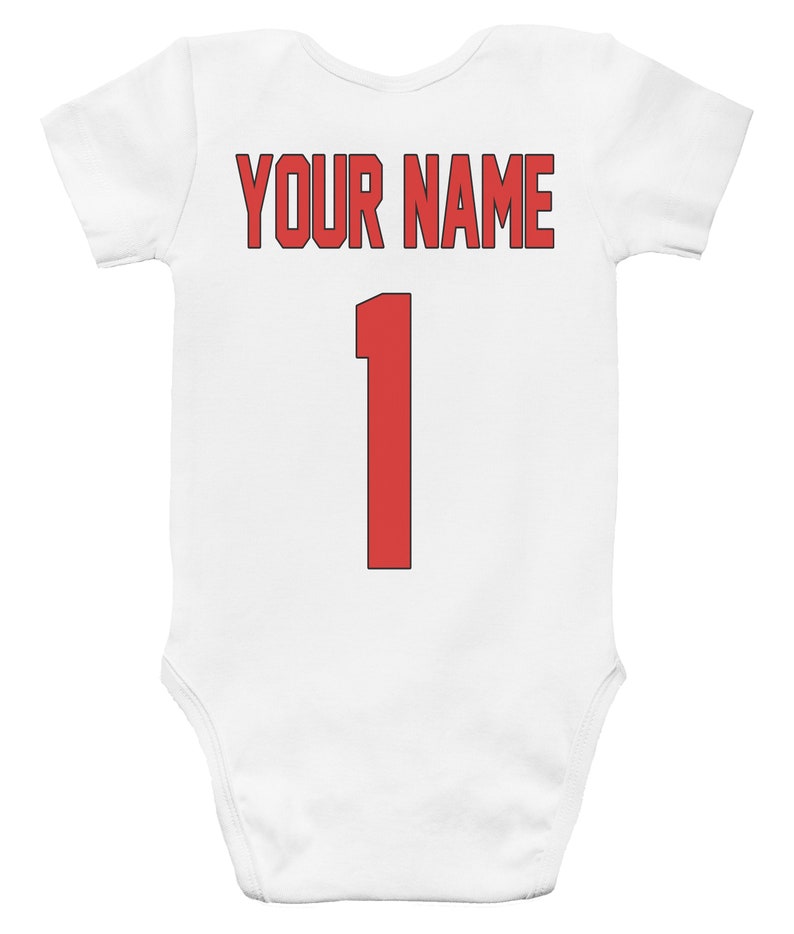 Baby Bodysuit Custom Personalized Baseball Jersey Bodysuit with the Name and Number of Your Choice image 4