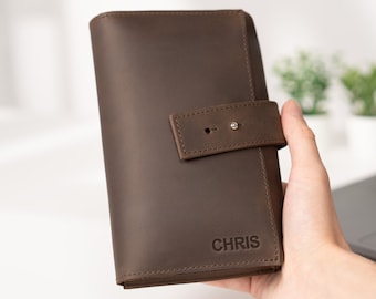 Personalized Leather Cable Organizer, Tech Accessory, Anniversary Gift