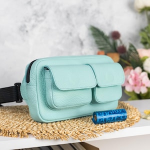 Sac à friandises en cuir, Pochette à friandises pour chien, Sac banane pour un entraînement mains libres, Fermeture magnétique, Dressage de chien, 2 façons de porter
