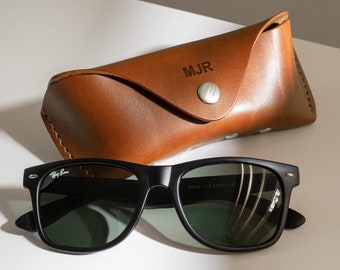 Personalized Sunglasses Case, Leather Glasses Case, Reading Glasses Case, Eyeglasses Holder