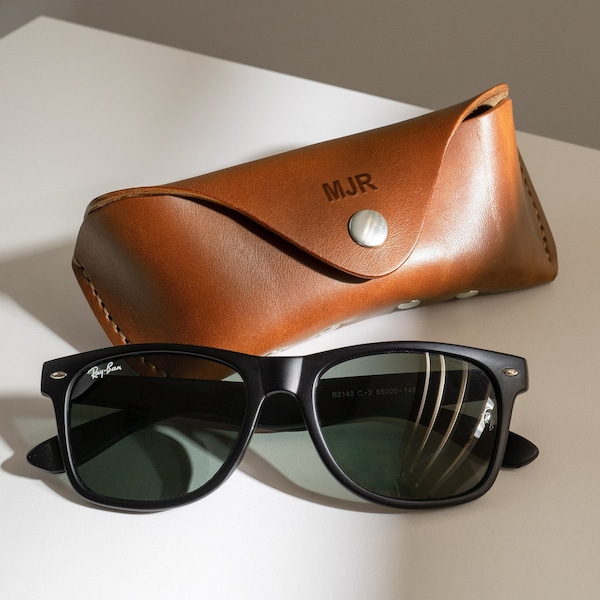 Personalized Sunglasses Case, Leather Glasses Case, Reading Glasses Case, Eyeglasses Holder
