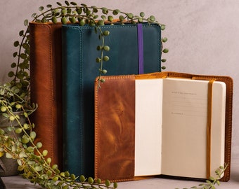 Couverture de journal en cuir personnalisée, couverture de carnet personnalisée, couverture de journal personnalisée, cadeau pour lui, cadeau pour elle