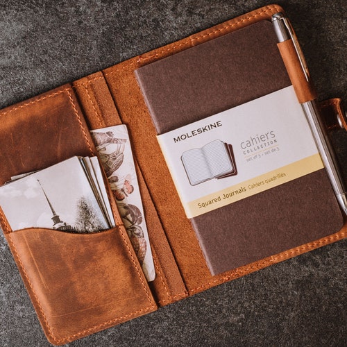 Personalized Refillable Leather Journal Cover for Moleskine Etsy