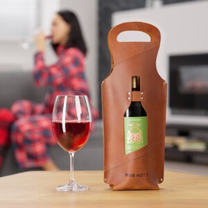 彼へのクリスマス ウイスキーのギフト、パーソナライズされたウイスキー ケースまたは刻印入りワイン ホルダー、お父さんへのクリスマス ギフト ユニーク