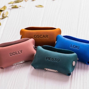 Personalized Dog Poop Bag Holder Dog Waste Bag Holder Dog Waste Bag Dispenser Leather Dog Poop Bag Dispenser Etsy