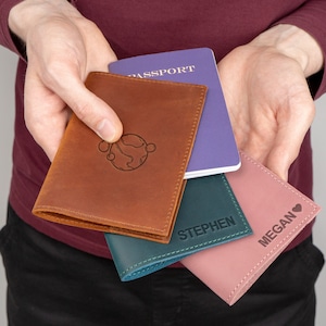 gepersonaliseerde paspoorthouder, lederen paspoorthouder, lederen paspoorthoes, gepersonaliseerde reiscadeau
