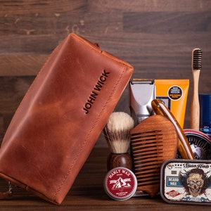 Personalisierte Kulturtasche für Männer, Personalisierte Kulturtasche für Männer, Monogrammierte Kulturtasche, Geschenk für Ihn