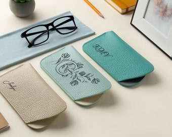 Leather Glasses Case for Women, Personalized Sunglasses Holder, Mother's Day Gift