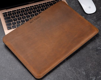 Handmade Leather Laptop Bag, Personalized Computer Bag