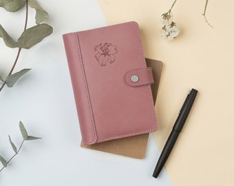 Personalized Leather Field Notes Cover, Engraved Notebook Holder, Custom Journal Cover, Leather Notebook Cover