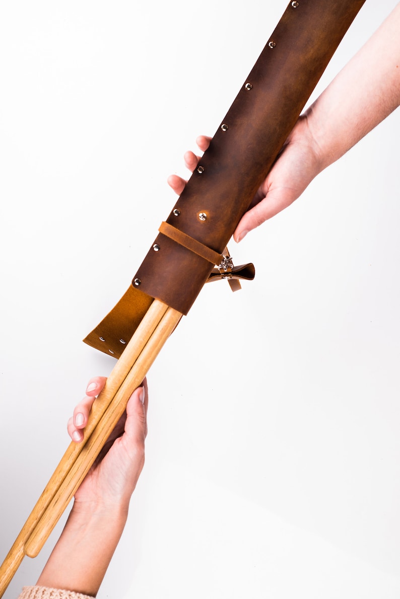 Personalized Leather Drumstick Holder Gift for Drummer. Gift Etsy