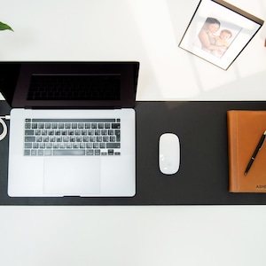 Leather Desk Mat Pad, Customizable Desk Pad, Office Decor, Gift for Him, Christmas Gift Idea
