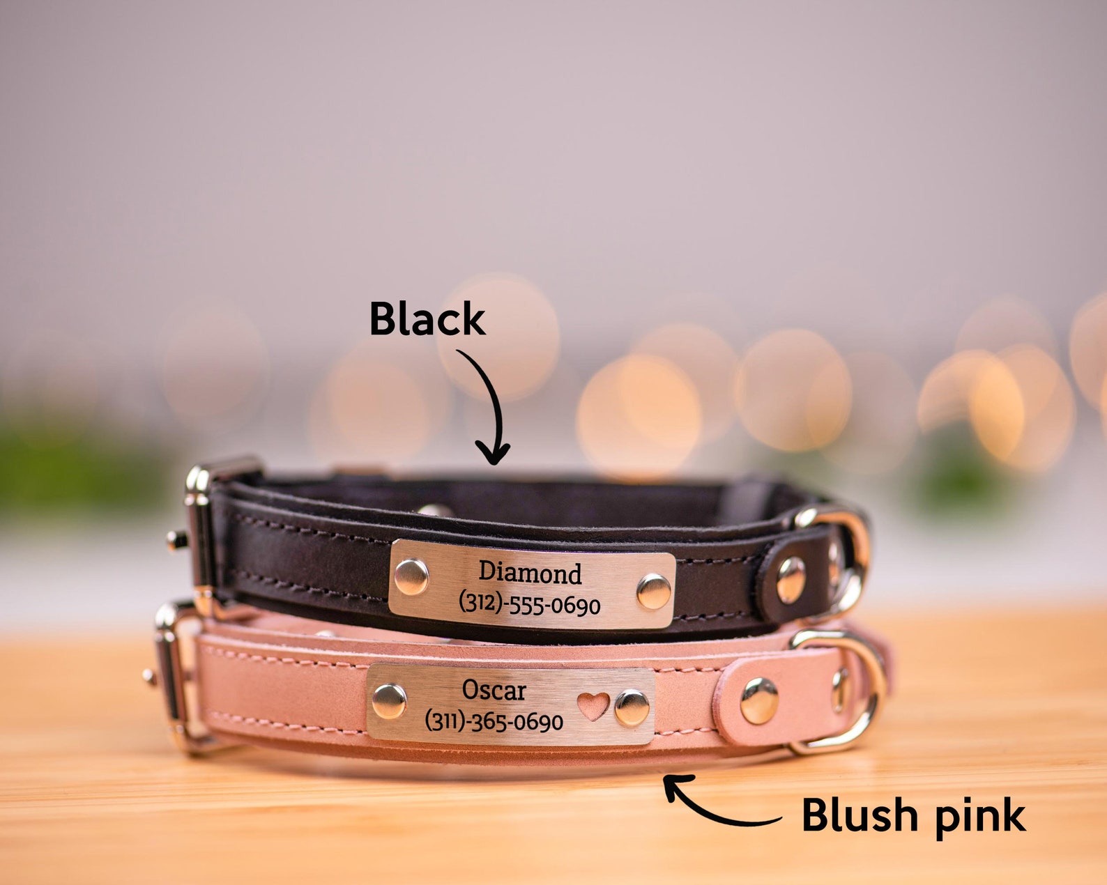 Personalized Dog Collar Leather Dog Collar With Name Etsy