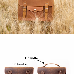 Leather Satchel, Brown Leather Purse, Satchel Leather Bag, Crossbody Bag Womens, Satchel Purse Leather Bag image 7