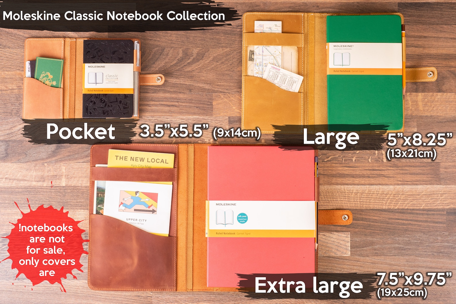 Moleskine Leather Cover Personalized 3.5 X 5.5 Etsy