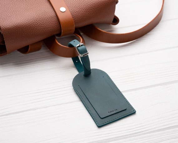 Targhetta in pelle 4 cm x 2 cm con fori logo Fatto a mano - GIFA Accessori