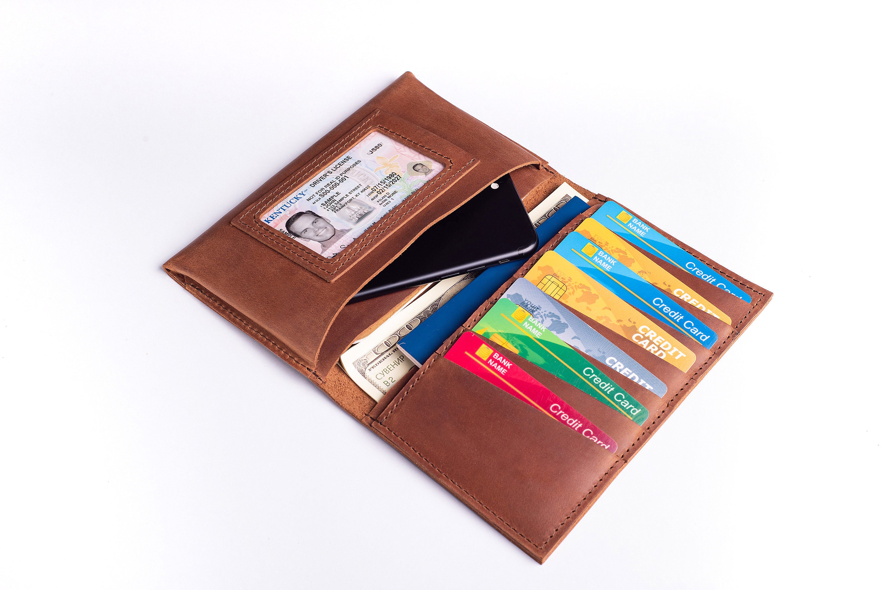 Travel wallet Personalized Leather wallet for men field Etsy