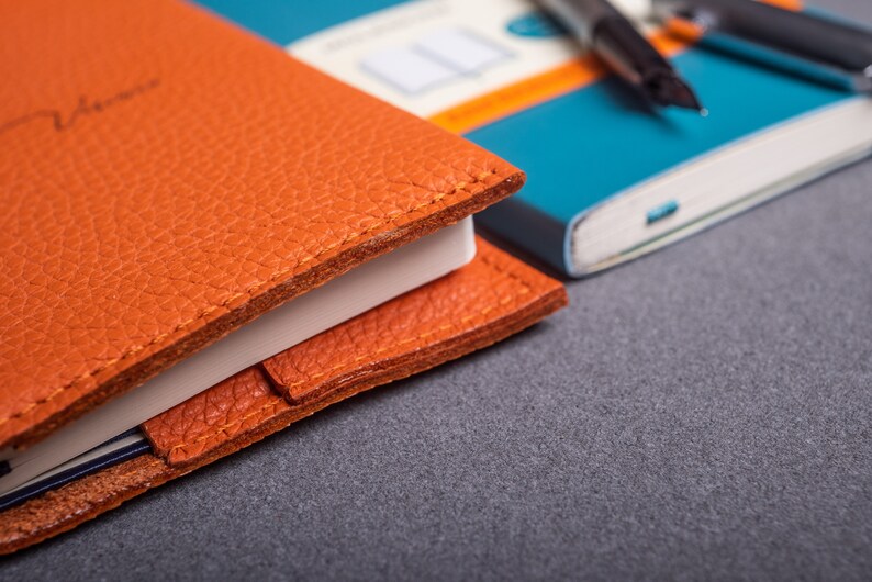 Leather moleskine cover for Classic moleskine Large size / Etsy