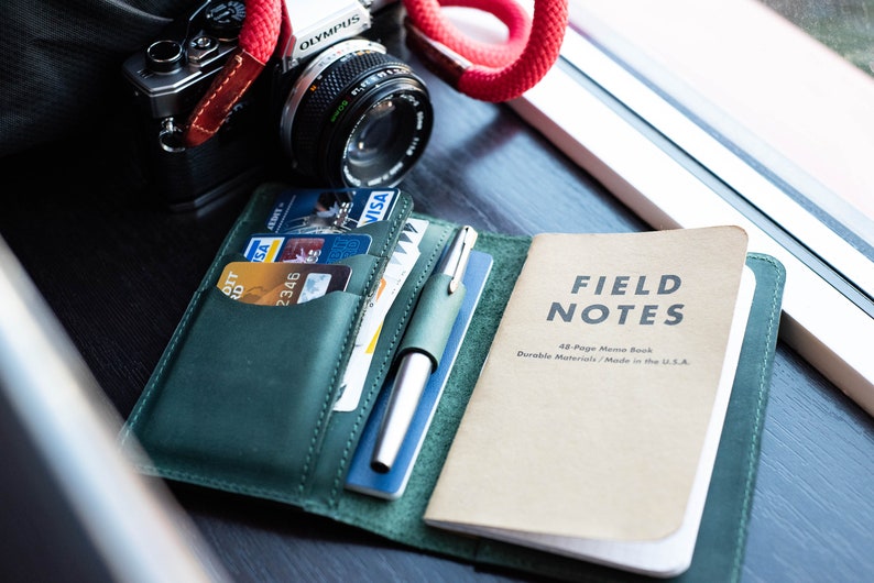 Leather Journal Cover for Moleskine Cahier Notebook Pocket Etsy