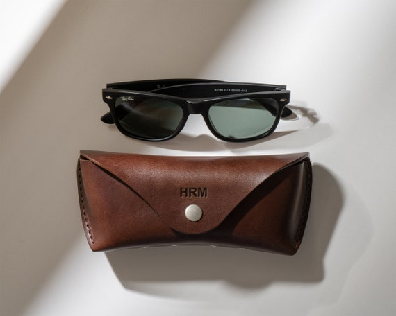 Leather Sunglass Case Glasses Holder Personalized Sunglass 