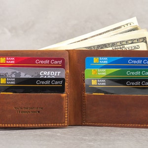 Personalized Leather Wallet, Leather Man Wallet, Minimalist Wallet, Wallet for Man, Gift for Him