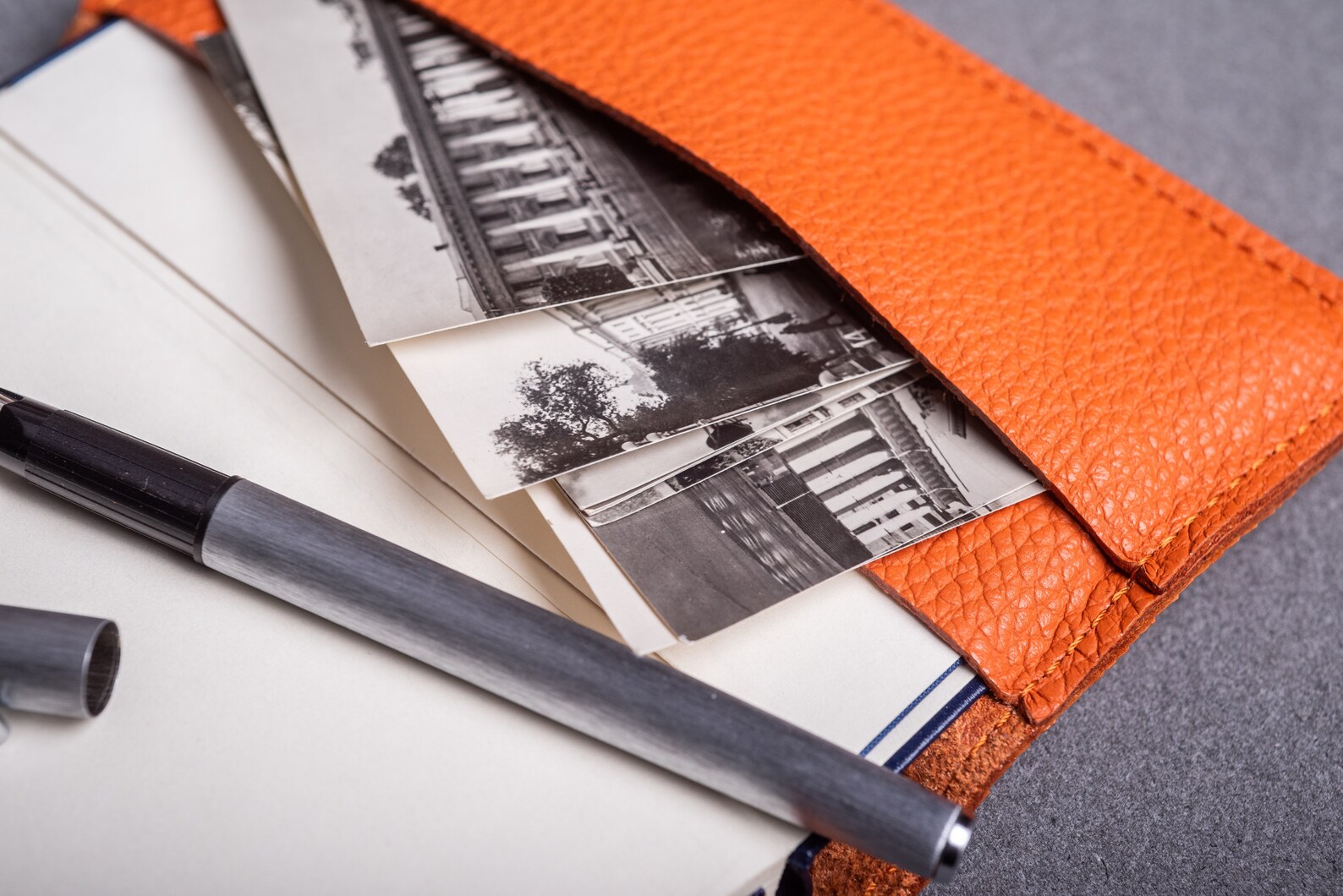 Leather moleskine cover for Classic moleskine Large size / Etsy