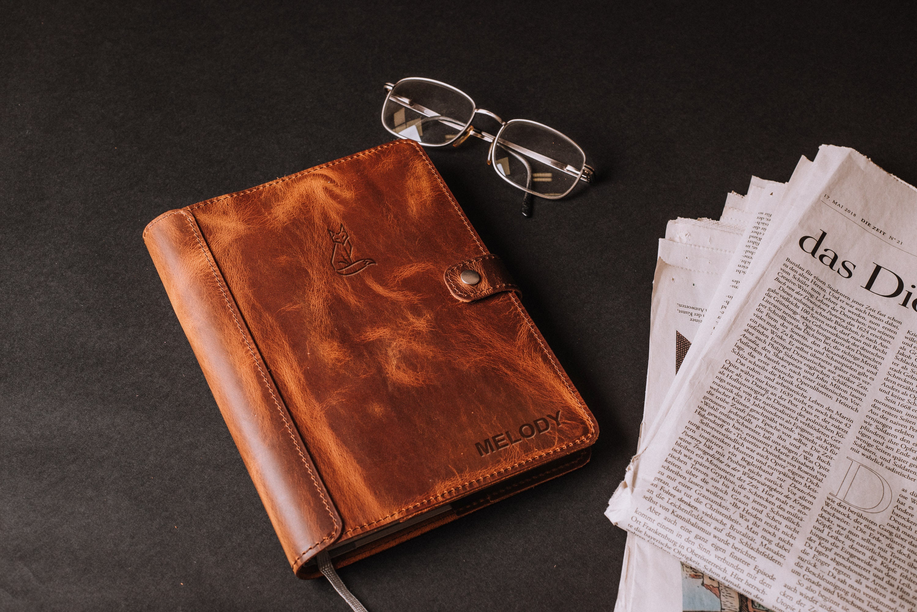 Leather A5 Notebook Cover & Pencil Case - Retro Organizer For Artists & Writers - View #11