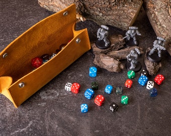 Personalized Leather DND Dice Bag, Portable Gaming Gift