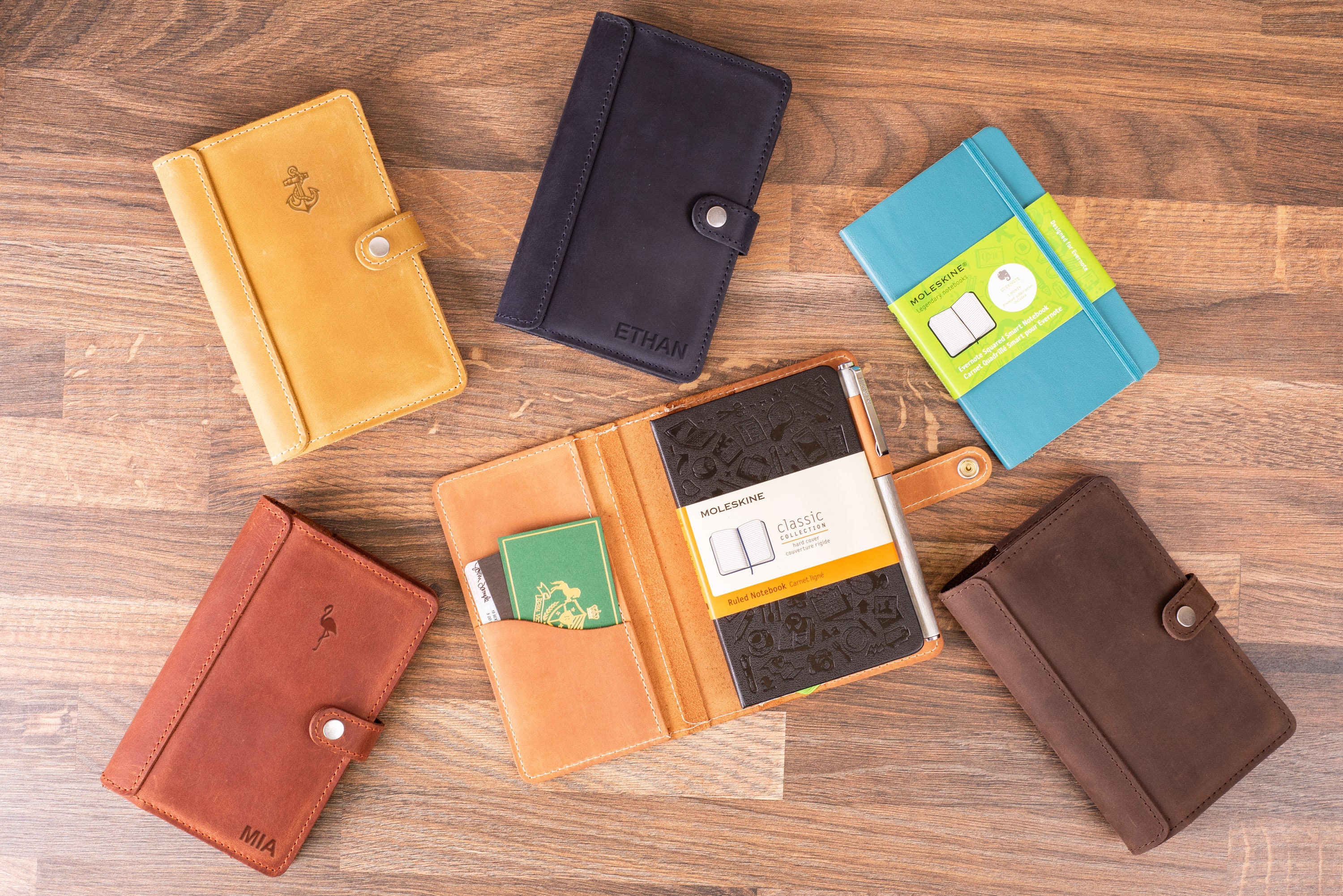 Moleskine Leather Cover Personalized 3.5 X 5.5 Etsy Canada