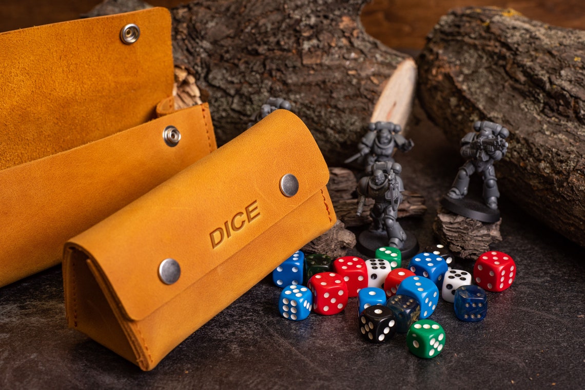 Dnd dice bag personalized leather dice bag. Small bag for dnd Etsy