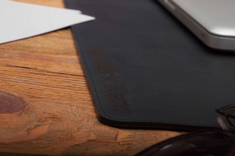 Leather Desk Blotter Personalized Mousepad. Desk Blotter Pad Etsy