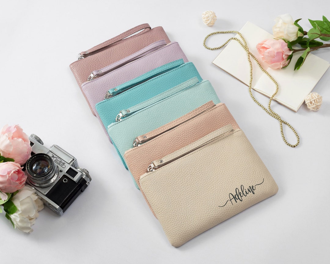 Custom Clutch Bag, Leather Clutch Bag, Genuine Leather Clutch, Custom Bridesmaid Gift Etsy