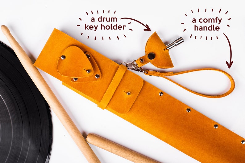 Personalized Leather Drumstick Holder Gift for Drummer. Gift Etsy
