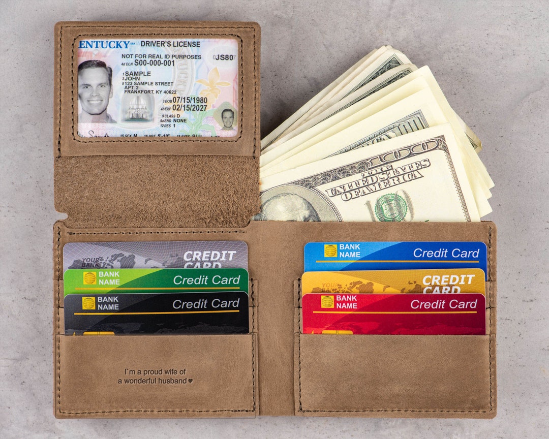 Personalized Wallet Men Custom Mens Wallet Engraved Wallet Etsy