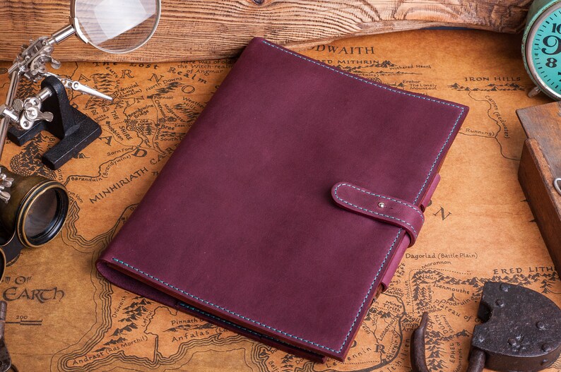Leather Moleskine Large 5x8.25 Journal Cover with Pen Loop Etsy