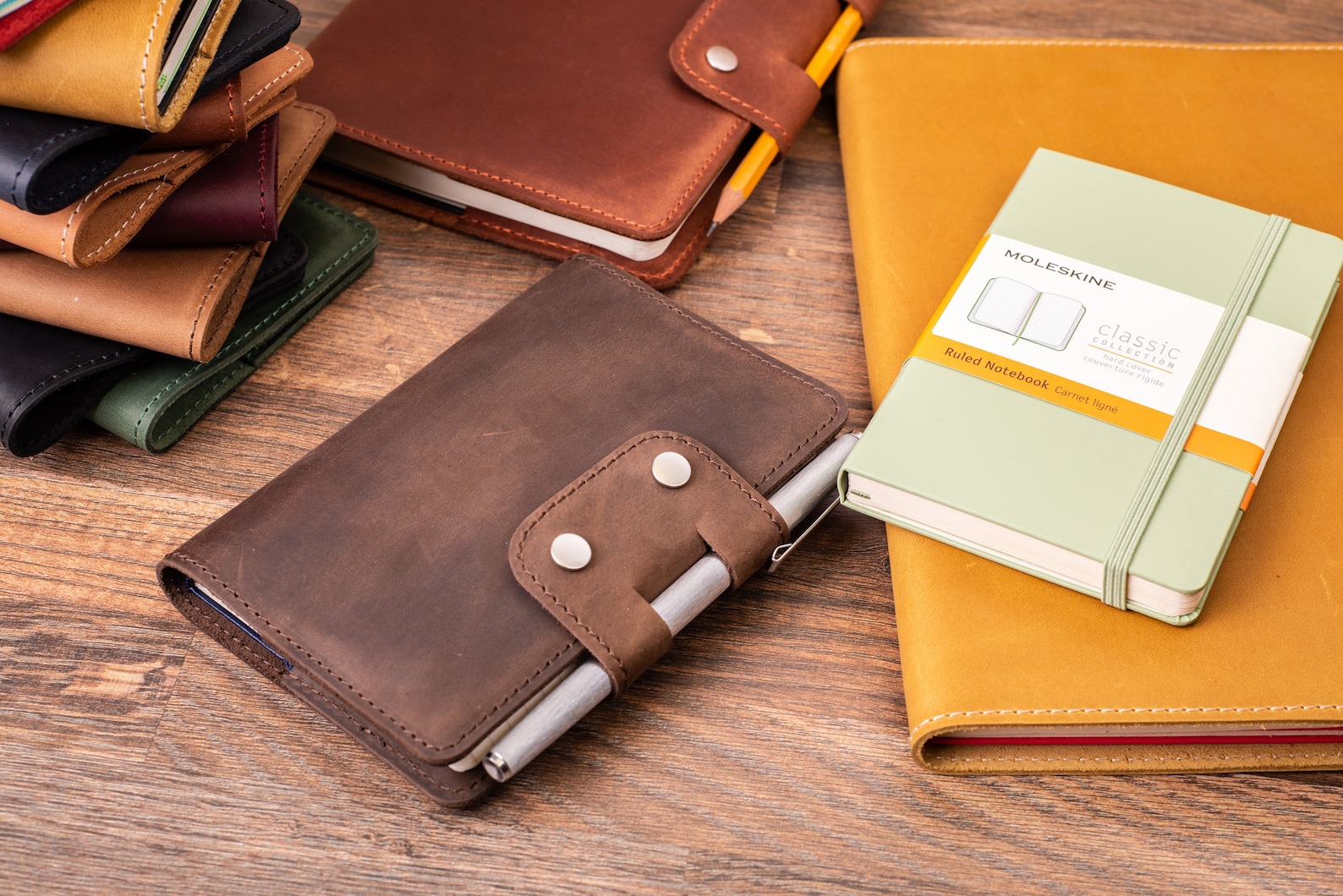 Moleskine leather cover personalized 3.5 x 5.5 Etsy
